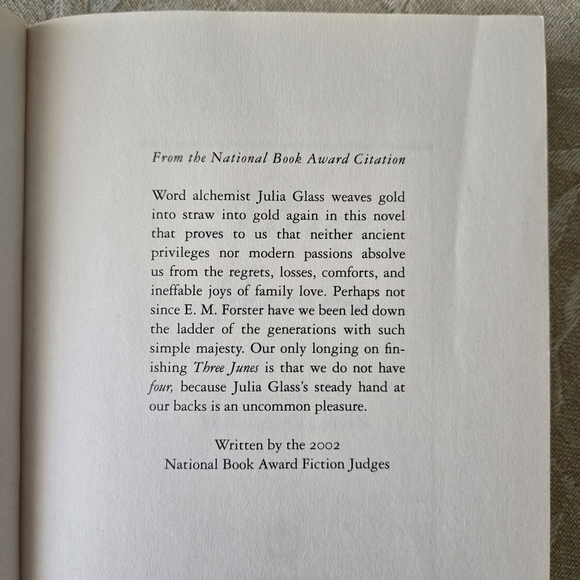Three Junes By Julia Glass National Bestseller Paperback Book - Picture 6 of 9